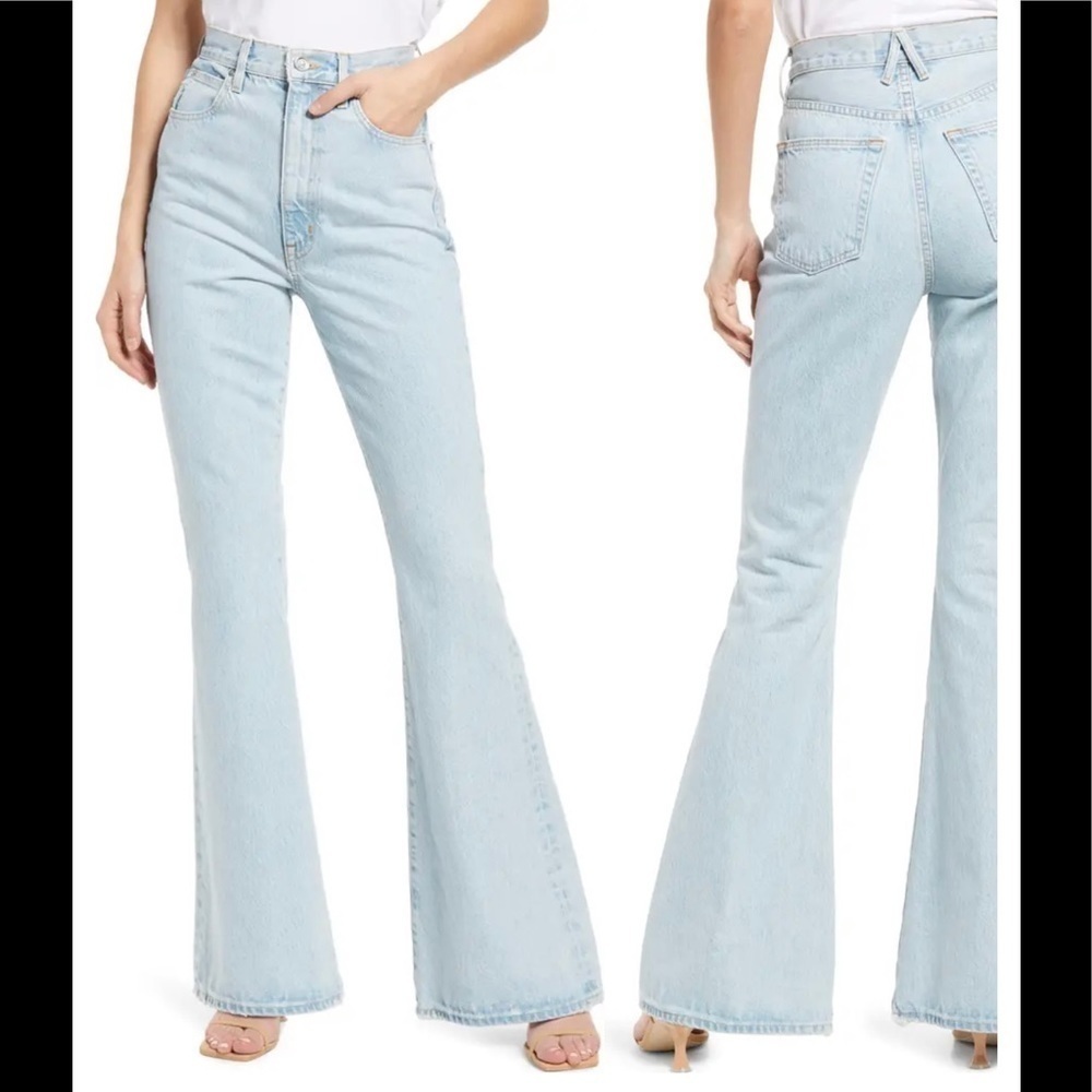 SLVRLAKE High And Dry Slvrlake Indiana High Rise Super Flare In Blue. Size 31